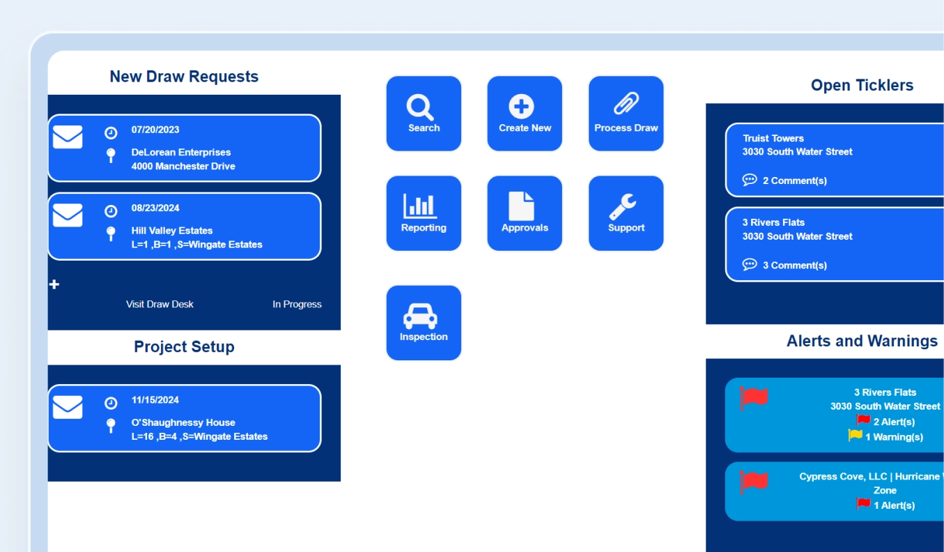 Automated construction loan workflow system optimizing operational efficiency and reducing processing time