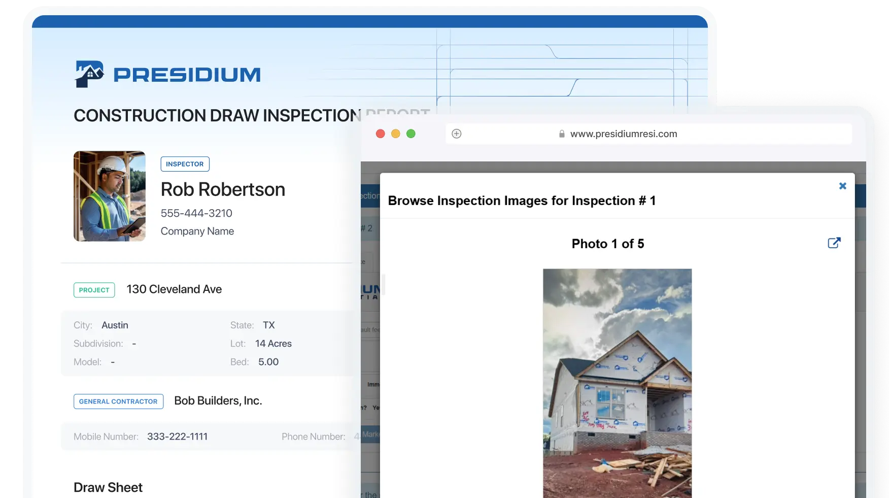 Construction lending risk monitoring system with real-time alerts, project status tracking and risk assessment metrics