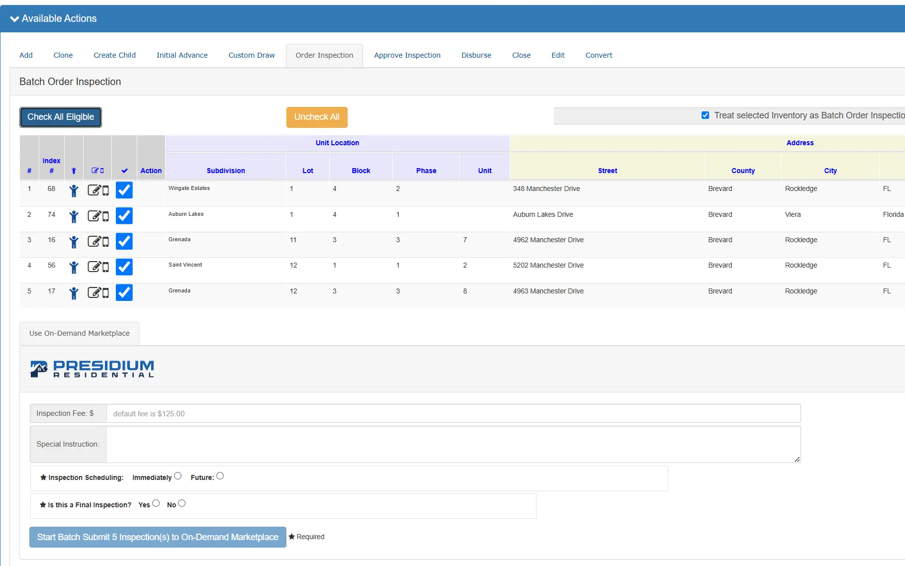 Digital construction lending workflow interface demonstrating customizable approval processes, team collaboration tools, and automated communication between lenders, builders and inspectors